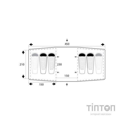 Намет Trimm Comfort II dark lagoon/dark grey (001.009.0072)