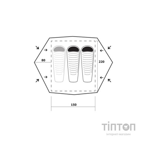 Намет Trimm Frontier-D lime green (001.009.0085)