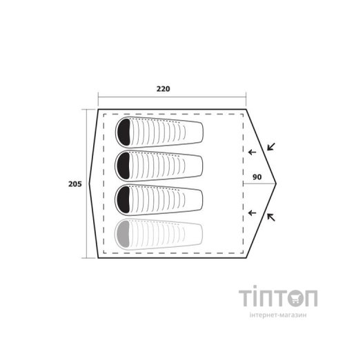 Намет Trimm Largo sand - пісочний (001.009.0095)
