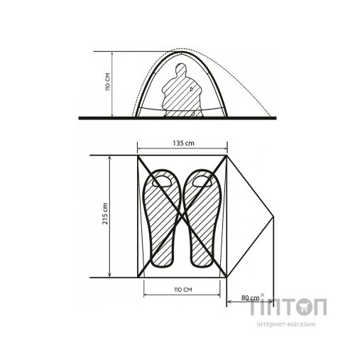 Намет Turbat Borzhava 2 yellow (012.005.0136)