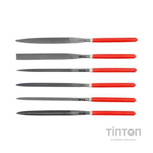 Напилок Yato надфіль L = 180/85 мм, b = 5 мм, 6 шт. (YT-6162)
