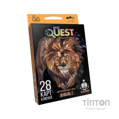 Настільна гра Danko Toys Best Quest Тварини, російська (BQ-01-02)