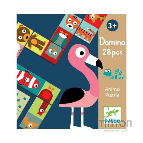 Настільна гра DJECO доміно Склади тварина (DJ08165) карткові, від 3 років, від 2 до 4