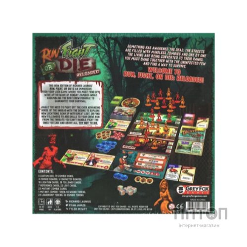 Настільна гра Grey Fox Games Run Fight or Die Reloaded Kickstarter Edition , англійська (616909967247)
