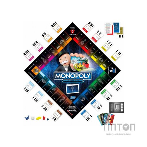 Настільна гра Hasbro Монополія Бонуси без кордонів - українська версія (E8978)