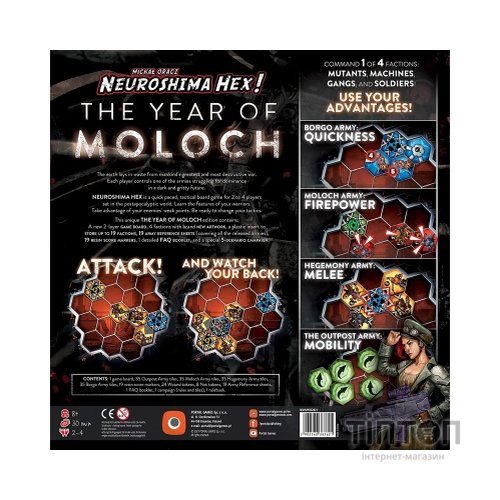 Настільна гра Portal Games Neuroshima Hex 3.0 The Year of Moloch (Нейрошима Хекс 3.0 Рік Молоха), Англійська (5902560383621)