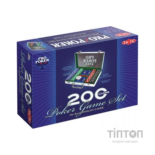 Настільна гра Tactic набір для гри в покер в алюмінієвому кейсі (3090)