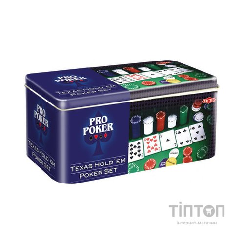 Настільна гра Tactic Техаський холдем у жестяній коробці (3095)