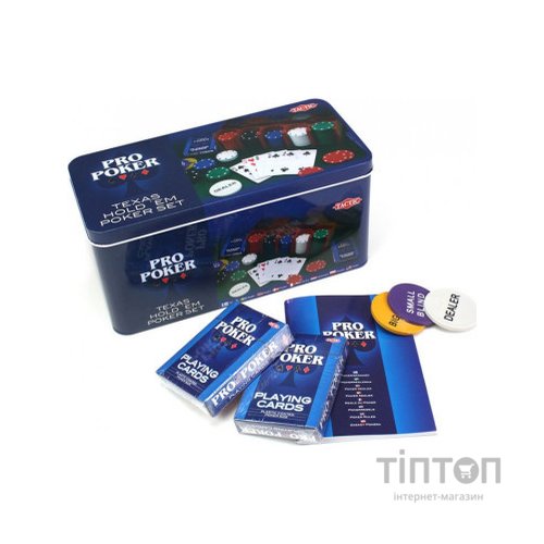 Настільна гра Tactic Техаський холдем у жестяній коробці (3095)