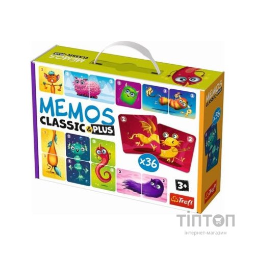 Настільна гра Trefl Мемо Класичні. Милі монстрики (Memos Classic&plus Cute monsters) (02273)