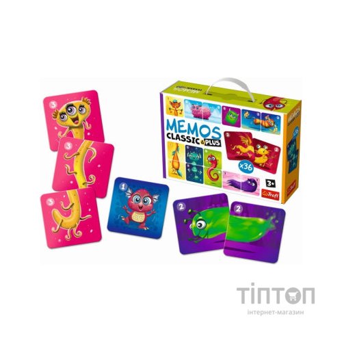 Настільна гра Trefl Мемо Класичні. Милі монстрики (Memos Classic&plus Cute monsters) (02273)