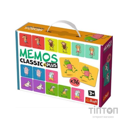 Настільна гра Trefl Мемо Класичні. Рухайся та грай (Memos Classic&plus. Move and play) (02271)