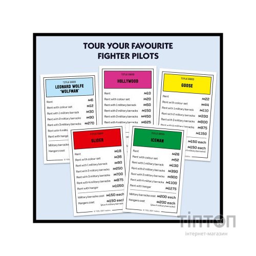 Настільна гра Winning Moves Top Gun Monopoly (WM00548-EN1-6)