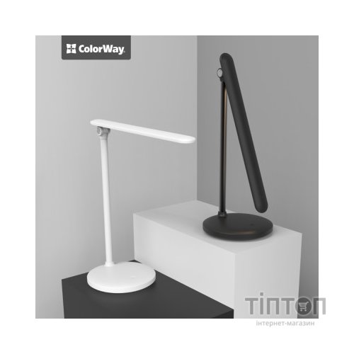 Настільна лампа ColorWay 4W with built-in battery 1800 mAh USB in/out 5V*1A, black (CW-DL02B-B)