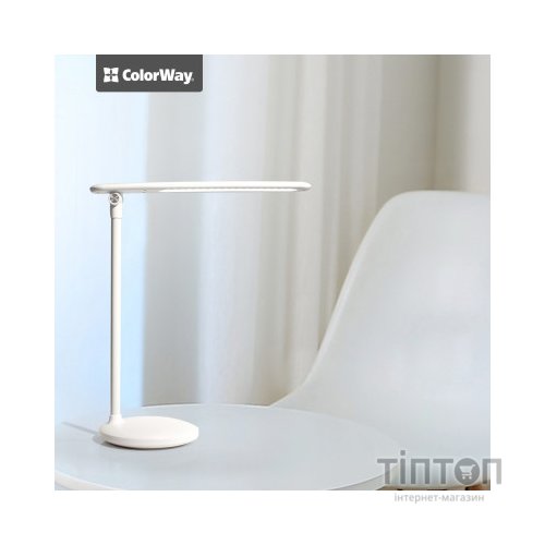 Настільна лампа ColorWay 4W with built-in battery 1800 mAh USB in/out 5V*1A, white (CW-DL02B-W)