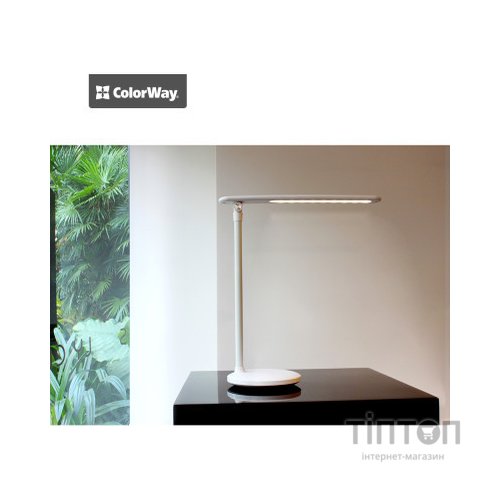 Настільна лампа ColorWay 4W with built-in battery 1800 mAh USB in/out 5V*1A, white (CW-DL02B-W)