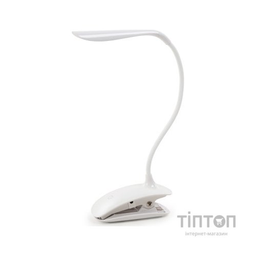 Настільна лампа ColorWay LED Flexible & Clip with built-in accumulator 500mAh (CW-DL04FCB-W)