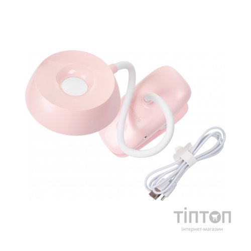 Настільна лампа Philips Donutclip 3Вт 4000K 1200мАг USB-A рожевий (929003179607)