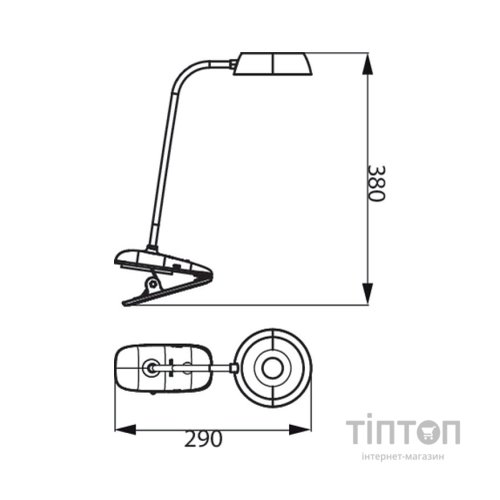 Настільна лампа Philips LED Reading Desk lamp Donutclip 3W, 4000K, 1200mAh (Lithium battery), рожевий (929003179627)