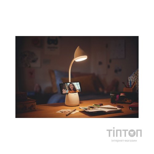 Настільна лампа Philips LED Reading Desk lamp Hat 4.5W, 3000/4000/5700K, 1800mAh (Lithium battery), білий (929003241007)