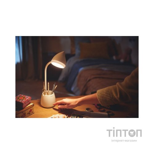 Настільна лампа Philips LED Reading Desk lamp Hat 4.5W, 3000/4000/5700K, 1800mAh (Lithium battery), білий (929003241007)