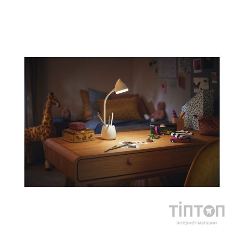 Настільна лампа Philips LED Reading Desk lamp Hat 4.5W, 3000/4000/5700K, 1800mAh (Lithium battery), білий (929003241007)
