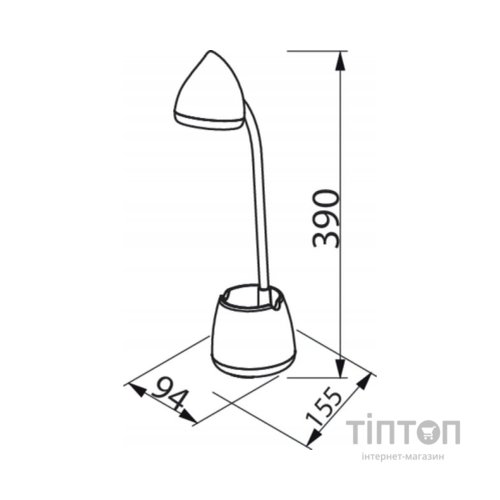 Настільна лампа Philips LED Reading Desk lamp Hat 4.5W, 3000/4000/5700K, 1800mAh (Lithium battery), білий (929003241007)