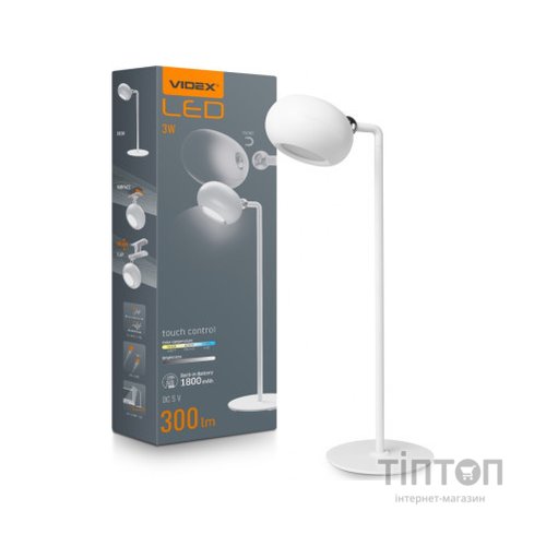 Настільна лампа Videx TF18W 3W 3000-5500K (VLE-TF18W)