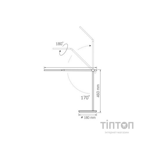 Настільна лампа Videx VL-TF15R 20W 4100K 220V red (26431)
