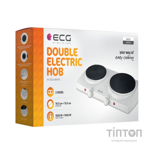 Настільна плита ECG EV 2512 White