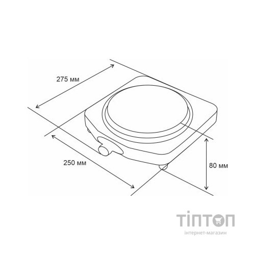 Настільна плита Jantar TSF 01 WH H