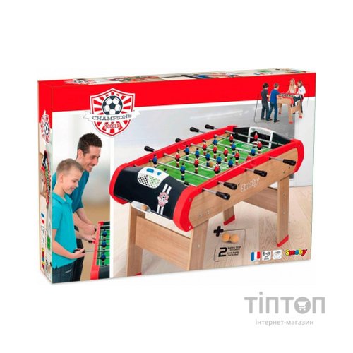 Настільний футбол Smoby Дерев'яний напівпрофесійний футбольний стіл Чемпіон (620400)