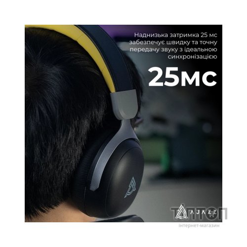 Навушники Ajazz AHM08 MAX 3-Mode Black (AHM08-MAX-BGY)