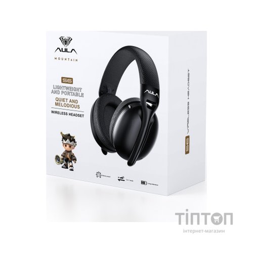 Навушники Aula S6 - 3 in 1 Wired/2.4G Wireless/Bluetooth Black (6948391235554)