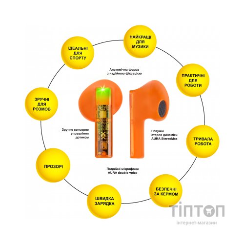 Навушники AURA 6 Orange (TWSA6O)