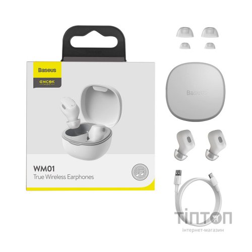 Навушники Baseus Encok TWS WM01 White (NGWM01-02)