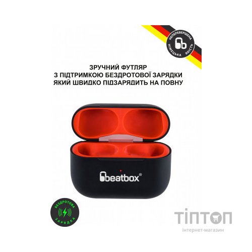 Навушники BeatBox PODS PRO 1 Wireless Charging Black-Red (bbppro1wcbr)