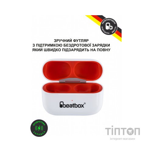 Навушники BeatBox PODS PRO 1 Wireless Charging White-Red (bbppro1wcwr)