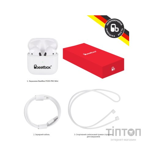 Навушники BeatBox PODS PRO Mini White (bbppromw)