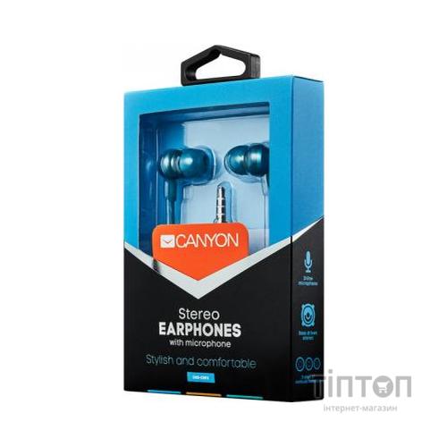 Навушники Canyon CNS-CEP3BG Turquoise (CNS-CEP3BG)