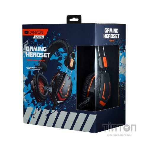 Навушники Canyon Fobos GH-3A Black-Orange (CND-SGHS3A)