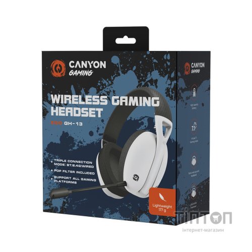 Навушники Canyon GH-13 Ego Wireless Gaming 7.1 White (CND-SGHS13W)