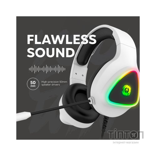 Навушники Canyon GH-6 Shadder Gaming 3.5 мм RGB White (CND-SGHS6W)
