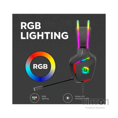Навушники Canyon GH-9A Darkless Gaming 3.5 мм RGB Black (CND-SGHS9A)