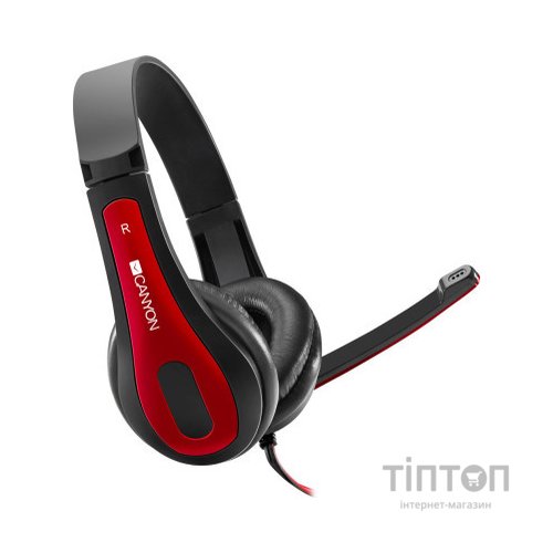 Навушники Canyon HSC-1 Black-Red (CNS-CHSC1BR)