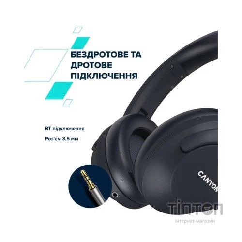 Навушники Canyon OnRiff 10 ANC Bluetooth Black (CNS-CBTHS10BK)