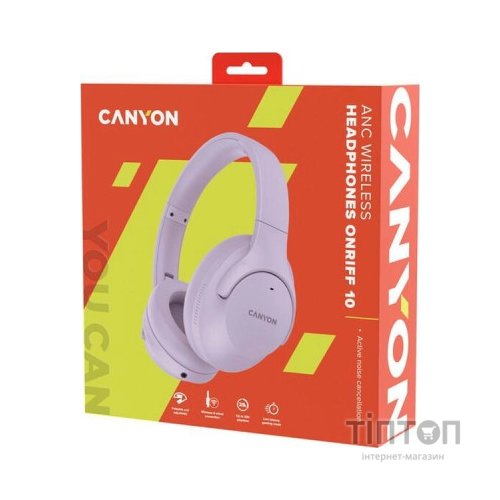 Навушники Canyon OnRiff 10 ANC Bluetooth Purple (CNS-CBTHS10PU)