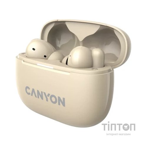 Навушники Canyon TWS-10 OnGo ANC ENC Beige (CNS-TWS10BG)