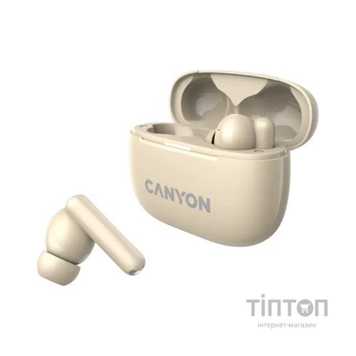 Навушники Canyon TWS-10 OnGo ANC ENC Beige (CNS-TWS10BG)