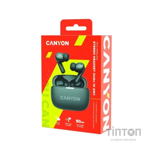 Навушники Canyon TWS-10 OnGo ANC ENC Black (CNS-TWS10BK)